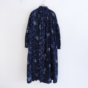 ﻿ [VINTAGE] 45RPM 타펫트 모리카 프린트의 쿠슈쿠슈 드레스 (인디고네이비)  ﻿